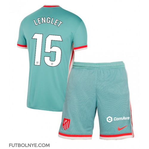 Camiseta Atletico Madrid Clement Lenglet #15 Visitante Equipación para niños 2024-25 manga corta (+ pantalones cortos)